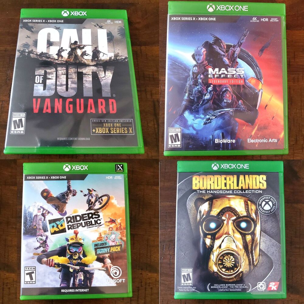 Xbox One Series X 4-Game Lot Call of Duty Vanguard Mass Effect Borderlands